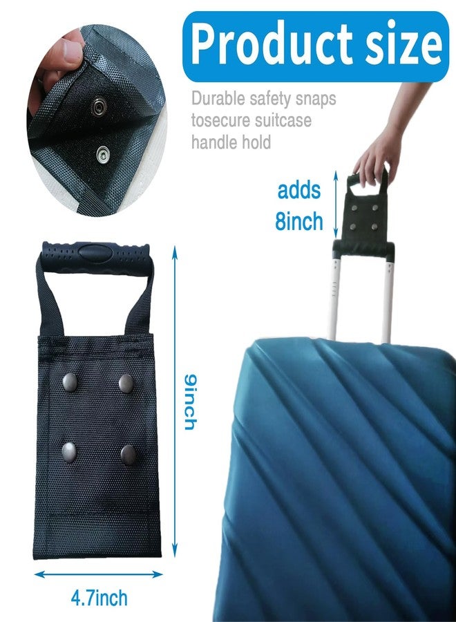 YBWYDH 1Pcs Universal Luggage Handle Extender Durable Extension for Suitcase and Carry - On Comfortable Grip Design to Improve Travel Comfort Luggage Strong On Carry-on Bag Add Extender(Black) - Image 2